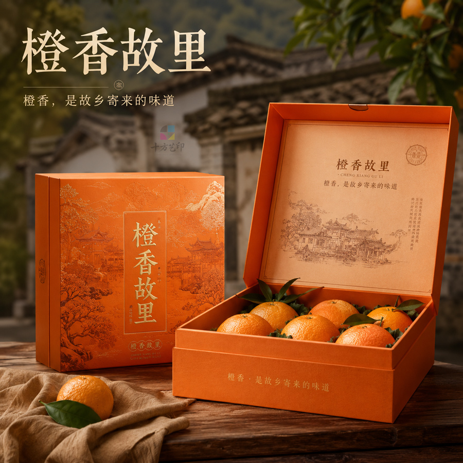 橙子包装设计-橙子礼盒设计-湖南长沙十方艺印包装